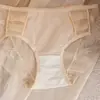 Bragas Jacquard de Encaje Satinado de Lujo Ligero Estilo Francés para Mujer, Tiro Bajo, Suaves, Transpirables, Ligeras, Sexy, Entrepierna de Algodón, Tangas sin Costuras