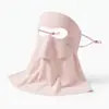 Mascarilla de Protección Solar para Niños, Protección UV Facial Completa de Verano, Mascarilla de Seda de Hielo Bebible, Mascarilla Facial con Protección para el Cuello para Bebés y Niños