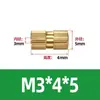 Porca de cobre por injeção com furo passante peças embutidas de cobre porca com recartilha de cobre rosca reta porca com inserção a quente flor de cobre porca M2M3M4-M6