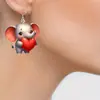 Novo produto transfronteiriço: Um Par de Brincos de Acrílico com Pingente de Elefante Charmosos e Fofos, Presente de Dia dos Namorados