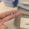 Pendientes Azules de Serie Sal Marina Dulce con Lazo y Corazón Geométrico para Mujer, Fresco Diseño de Primavera y Verano, Pendientes Suaves de Nicho