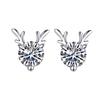 Nuevos Pendientes de Plata Pura S999 Ciervo de la Carretera You You Regalos de Moda Joyería Azul Plateada de Lujo Nicho para Mujer Venta al por Mayor