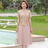 Vestido Novo de Verão 2026 para Mulheres de Meia-Idade e Idosas, Elegante Vestido de Comprimento Médio Novo Estilo Chinês Plus Size para Mães
