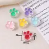 Cuentas de acrílico transparente con forma de emoticon que gotean aceite, flor pequeña, estrella de cinco puntas, corazón de melocotón, cuentas sueltas con agujero recto, accesorios para el cabello y pulseras DIY