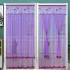 Cortina de gasa de tela antimosquitos sin perforaciones para puerta, cortina de encaje para dormitorio, cortina divisoria, cortina colgante para privacidad en las cuatro estaciones, nuevo estilo