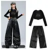 Día de Año Nuevo Danza Jazz Ropa para Niñas Hip-Hop Holgada Moderna Fresca de Moda Grupo de Chicas Kpop Estilo Callejero Disfraces para Actuación de Danza Infantil