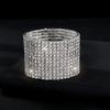 Joyería de mano nueva transfronteriza al por mayor pulsera elástica de una fila de diamantes completos novia Diamante Cristal pulsera de diamantes de varias filas