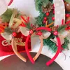 Adornos de Natal tiara fofa de galhos de veado presilha acessórios de cabelo para meninas acessórios de cabelo pai-filho doce tiara de pinha