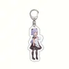 En stock Accesorio de anime Yuanshen llavero acrílico versión maid Keli pimonqin Barbara colgante para juego móvil
