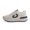Zapatos Deportivos de Cuero de Gran Tamaño Transfronterizos de Comercio Exterior para Mujer, Versátiles de Primavera Nuevo Estilo para Correr Planos Antideslizantes Modernos Casuales para Mujer