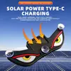 Luzes Neon para Carro a Energia Solar Olho de Diabo Frio Sem Fio Luz Ambiente LED com Ventosa Recarregável por USB Luz de Respiração Atmosférica