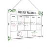 TYU502 Calendário de Quadro de Anotações Pendurado Transfronteiriço Plano Semanal Quadro de Mensagens Apagável Placa Decorativa Acrílica Pendurada