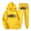 Sudadera con Estampado de Patrón de Prisión Demoníaca Clint419 Europeo y Americano Conjunto de Forro Polar para Hombre Venta al por Mayor Suelto Estilo Nuevo