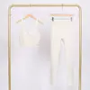 Conjunto de Chaleco en U y Pantalones Cortos Lulu Df con Etiqueta, Disponible para Envío Directo, Cuello Alto Ajustado, Conjunto de Yoga Elástico