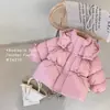 Jaqueta Infantil Acolchoada de Algodão Estilo Coreano para Meninas 2025 Novo Casaco de Algodão Espesso Roupa de Inverno Estilosa para Bebês