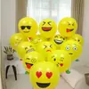 Bolsa com expressão facial engraçada balão desenho animado decoração de festa balão amarelo de rosto sorridente 2,8g balão redondo de látex colorido