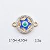 Accesorios de joyería de bricolaje, colgante doble de ojo de diablo, estrella de cinco puntas, gota de aceite, collar de aleación, pulsera, colgante individual, accesorios