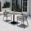 Mesa y Sillas de Exterior Modernas y Sencillas Combinación Patio Jardín Balcón Restaurante Cafetería Mimbre Tejido con Cuerda Mesa y Sillas de Comedor de Ocio