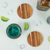 Posavasos de Madera Venta al por Mayor Transfronteriza Aislamiento Térmico para Taza de Té de Escritorio para el Hogar Madera Maciza Madera de Acacia Manteles de Escritorio