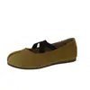 Zapatos Planos de Ballet de Verano 2026 Estilo Nuevo con Tira Cruzada y Suela Suave para Falda, Zapatos Mary Jane Retro Franceses con Punta Dividida Falsa para Mujer