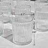 Vela de aromaterapia de estilo europeu de comércio eletrônico transfronteiriço com padrão vertical transparente de vidro transparente, atmosfera doméstica, presente de aniversário