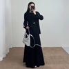 Conjunto de Suéter de Alta Qualidade Estilo Francês para Mulheres, Comércio Transfronteiriço, Temperamento Solto e Preguiçoso, Conjunto de Duas Peças com Blusa de Tricô e Saia