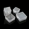 Caja de Plástico Transparente de Polipropileno para Almacenamiento Cuadrada, Caja Cuadrada Pequeña con Tapa, Caja de Almacenamiento Elevada, Caja de Empaque Transparente Pequeña, Caja de Plástico
