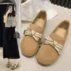 Mocasines con Lazo para Mujer 2026 Otoño Nuevos Planos Suela Suave Slip-On Zapatos Birkenstock