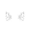 Aretes Casuales de Mariposa y Flor de Rosa para Mujer Plata S999 Pequeños Frescos Elegantes Clavos para Hélice Auricular No Necesitan Quitarse al Dormir Aretes de Rosca