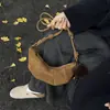 Bolso Croissant de Cuero Suave Estilo Coreano de Nicho Bolso Retro de Moda para Mujer Otoño e Invierno 2025 Nuevo Bolso de Hombro Bolso Cruzado