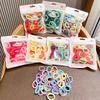 Versión coreana de accesorios para el cabello de niños trenzas de bebé no dañan el cabello anillo de toalla color exquisito bolsa elástico nylon cabello