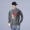 Nueva Sudadera de Otoño para Hombre con Estampado Cuello Redondo Holgada con Capucha Tops Estudiante Camisa Base León Chino Marca Trbottomy