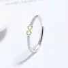Anillo de plata 925 con forma de corazón de ocho, anillo de circonita para mujer, joyería de nicho de alta gama transfronteriza, anillo de accesorio de mano moderno