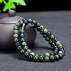 Colar Natural Pedra do Rei da Medicina de Xizang 8/10mm Gola Feminina Corrente para Mãe Jade de Xizang Pulseira Magnética com 108 Cabeças de Buda
