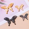 Jingde jóias concha natural borboleta diy acessórios preto e branco acessórios de concha borboleta peças soltas contas atacado