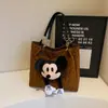 Bolsa de Mão Tote Transfronteiriça 2025 Nova de Grande Capacidade Estampa de Leopardo Bolsa de Ombro com Boneca Feita à Mão Bolsa Grande Casual Preguiçosa