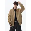 Jaqueta Masculina de Couro Sintético Suede Nova Outono/Inverno 2026 Tamanho Plus Americano Gola Alta Solta Retro Casual Jaqueta de Couro Roupa Exterior Tendência