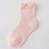 Calcetines para Niños 2026, Estilo Delgado Primavera y Otoño, Transpirables, Lindos, Elásticos, Sin Apretar, Algodón Seda Anti-Enganche con Bordes Fruncidos