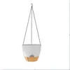 Venta directa de fábrica comercio electrónico transfronterizo visual nivel de agua lateral agua lateral autoabsorbente plástico balcón patio maceta verde