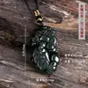 Collar con Cuerda y Colgante Pixiu de Obsidiana Natural al por Mayor Nuevo Estilo Chino Dominante para Pareja Hombre y Mujer Colgante Pichu Personalización