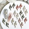 Explosiones transfronterizas joyería para uñas de serpiente diamante completo lujo ligero tridimensional red para uñas aleación accesorios decorativos venta al por mayor