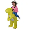Estilo Igual do Douyin Roupas Infláveis Estéreo para Crianças Roupas de Montar Dinossauro Calças Bebê Tiranossauro Rex Pequeno Engraçado