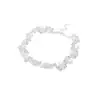 Pulsera de Perlas de Imitación Brillantes Estilo Francés con Diamantes Completos para Mujer, Lujo Ligero Retro Versátil Personalidad Joyería de Nicho de Gama Alta