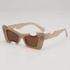 Nuevas Gafas de Sol Personalizadas con Muescas en Caja de Color Jalea para Fiesta, Divertidas para Usar, Gafas de Sol Hip-Hop