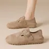 Nuevos Zapatos Birkenstock con Hebilla Retro para Mujer, Gamuza de Suela Suave, Zapatos Slip-On Simples y Versátiles, Zapatos Planos Casuales para el Viaje Diario