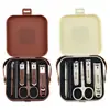 Conjunto de Cortadores de Unha Anti-Salpicos de 8 Peças com Estojo para Pendurar, Conjunto Portátil de Ferramentas de Manicure e Beleza, Dropshipping Transfronteiriço