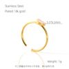 Anillo Abierto de Esmalte de Amor Europeo y Americano para Mujer de Acero Inoxidable Diseño de Nicho Moda Simple Delfín Anillo Ajustable