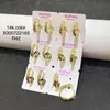Brincos de Moda Transfronteiriços para Comércio Exterior Xuping Jewelry Brincos de Luxo Leve de Nicho Alto Padrão Um Cartão 6 Pares 12 Pares Brincos para Mulheres