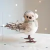 Decoración Navideña de Producto Nuevo Transfronteriza Colgante para Árbol de Navidad Pájaro de Espuma Simulada Bufanda Roja Gorro Pájaro