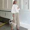 M161# Outlet de Fábrica Malasia Indonesia Transfronterizo Verano Nuevo para Mujer Pantalones Anchos Casuales Sueltos Plisados